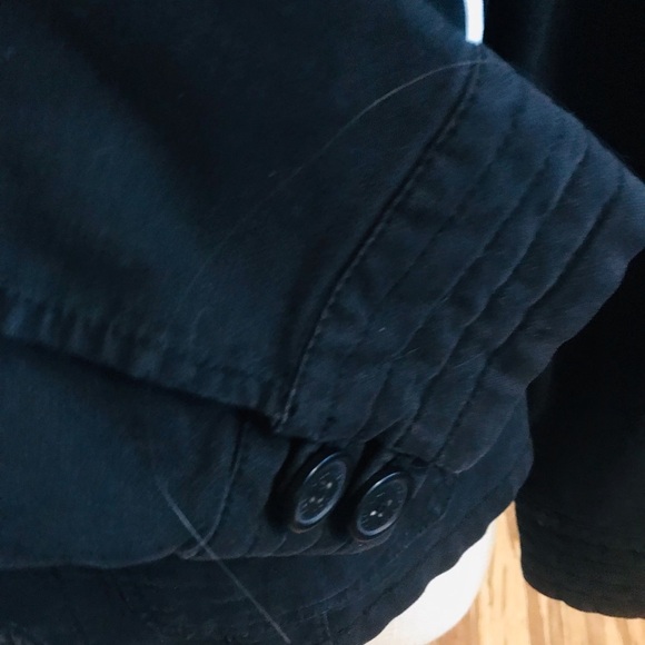 Old Navy Black and Floral Loop Buttons  Pockets Jacket Size XL.  Super cute lin - Picture 7 of 10